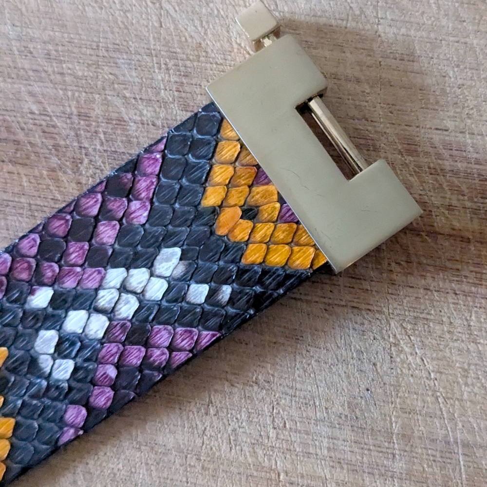 Leighelena Multicolor Python Wide Cuff - Picture 6 of 14